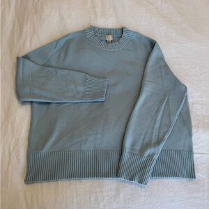 Women’s Sky Blue Crewneck Sweater, XL